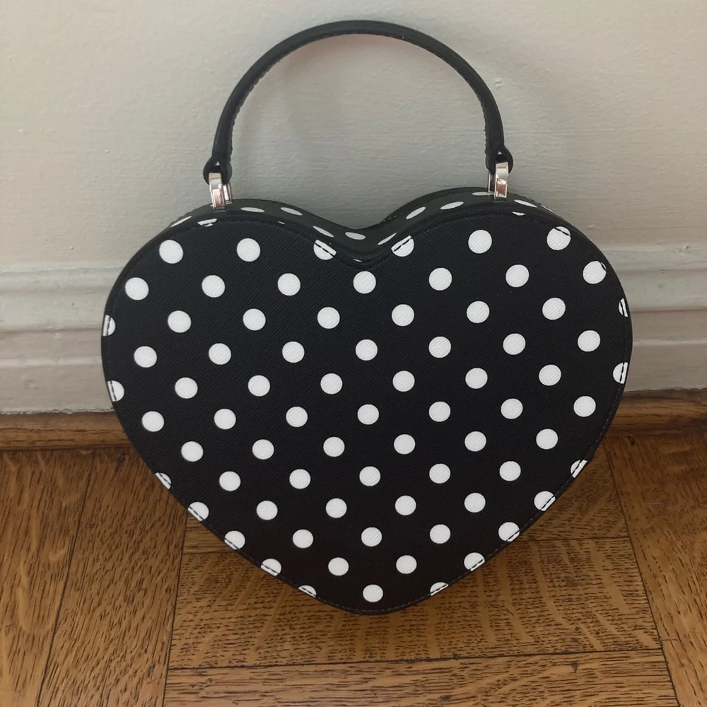 Kate Spade Love Shack Polka Dot Heart Purse - Picture 6 of 12